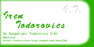 iren todorovics business card